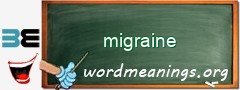 WordMeaning blackboard for migraine